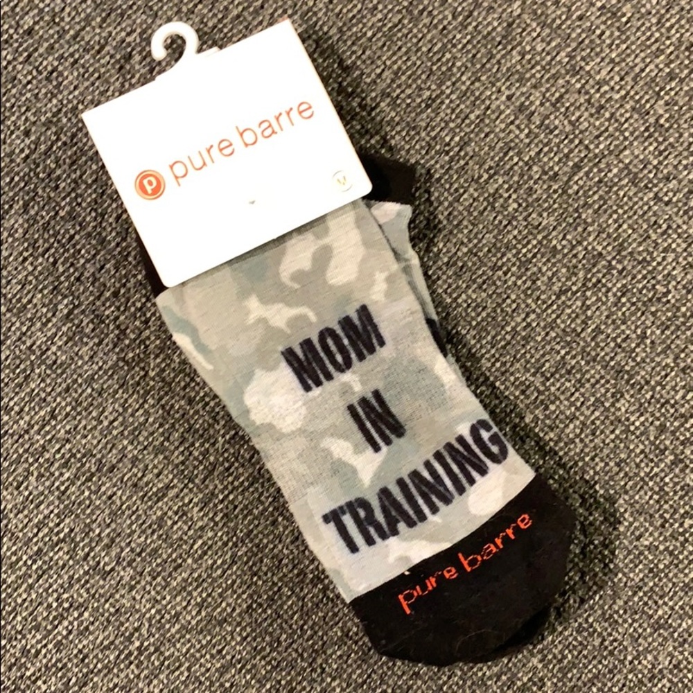 NWT pure barre mom in training sock medium